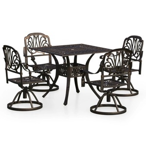 vidaXL, vidaXL 5-tlg. Bistro-Set Aluminiumguss Bronzen, 