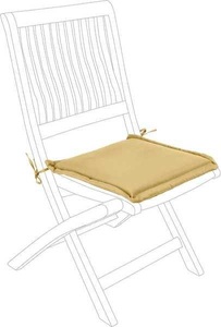 mutoni Garten Deluxe, Gartenstuhl-Kissen für Sitzfläche quadratisch senf, Gartenstuhl-Kissen für Sitzfläche quadratisch senf