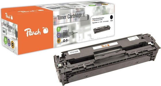 Peach, Peach Tonermodul HC schwarz kompatibel zu HP CF210X, HP131X, Peach HP 131 XBK Toner HC XL bk ersetzt HP No. 131X BK, CF210X für z.B. HP LaserJet Pro 200 color M 276 nw, HP LaserJet Pro 200 color M 251 n