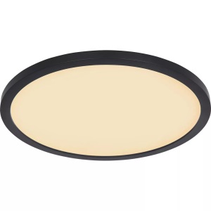 mutoni light, Deckenleuchte Sapana Kunststoff schwarz 1xLED, LED-Deckenleuchte Sapana, schwarz, rund, dimmbar