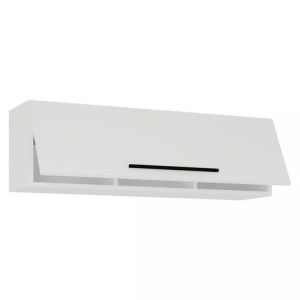 VCM, Holz Wandregal Hängeregal Wandschrank Klappschrank Arila L Holz Wandregal Hängeregal Wandschrank Klappschrank Arila L, VCM - Holzregal hängend | platzsparendes Regal Maße: H. 30 x B. 95 T. cm Elegantes Aufbewahrungsregal Bücherregal Wandboard -, One Size, Weiss