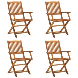 vidaXL, vidaXL Klappbare Gartenstühle 4 Stk. Massivholz Akazie, vidaXL Klappbare Gartenstühle 4 Stk. Massivholz Akazie