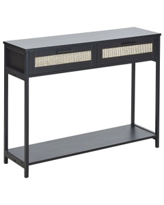 Beliani, Konsolentisch aus MDF-Platte Rustikal OPOCO Konsolentisch aus MDF-Platte Rustikal OPOCO, Beliani - Konsolentisch aus MDF-Platte Rustikal OPOCO, One Size, Schwarz