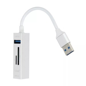 Avizar, 5-in-1 USB-Hub, 3x USB-Anschlüssen und Micro-SD-Kartenleser, Avizar - USB-Hub auf 3x USB + SD / Micro-SD LinQ, Weiss