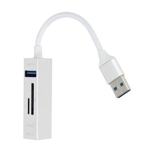 Avizar, 5-in-1 USB-Hub, 3x USB-Anschlüssen und Micro-SD-Kartenleser, Avizar - USB-Hub auf 3x USB + SD / Micro-SD LinQ, Weiss