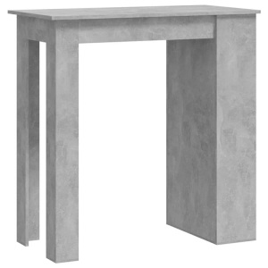 vidaXL, vidaXL Bartisch mit Ablagefläche Betongrau 102x50x103,5 cm, vidaXL Bartisch mit Regal Betongrau 102x50x103,5 cm
