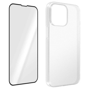 Avizar, Hülle + Glasfolie Set Apple iPhone 14 Pro Max, Avizar - 360° Schutz-Set Apple iPhone 14 Pro Max, Schwarz