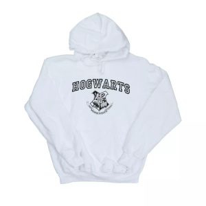 HARRY POTTER, Hogwarts Crest Kapuzenpullover Damen Weiss L, Harry Potter - Hogwarts Kapuzenpullover, für Damen, Weiss, Größe L
