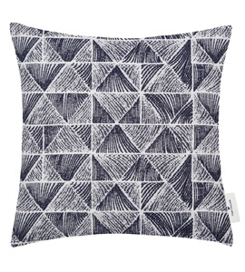 Tom Tailor, TOM TAILOR Kissenhülle »Squared Triangle«, (1 St.), mit unifarbener Rückseite in Leinenoptik, Tom Tailor Zierkissenbezug Squared Triangle