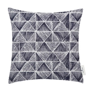 Tom Tailor, TOM TAILOR Kissenhülle »Squared Triangle«, (1 St.), mit unifarbener Rückseite in Leinenoptik, Tom Tailor Zierkissenbezug Squared Triangle