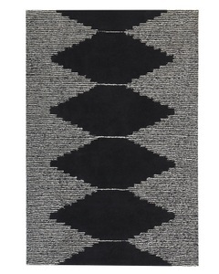 Beliani, Teppich aus Baumwolle Modern BATHINDA Teppich aus Baumwolle Modern BATHINDA, Beliani - Teppich aus Baumwolle Modern BATHINDA, 140 cm, Schwarz