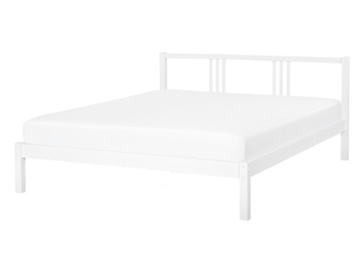 Beliani, Beliani Holzbett weiss Lattenrost 140 x 200 cm VANNES, Beliani - Bett mit Lattenrost aus Kiefernholz Klassisch VANNES, 140x200 cm, Weiss Bunt