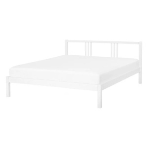 Beliani, Beliani Holzbett weiss Lattenrost 140 x 200 cm VANNES, Beliani - Bett mit Lattenrost aus Kiefernholz Klassisch VANNES, 140x200 cm, Weiss Bunt