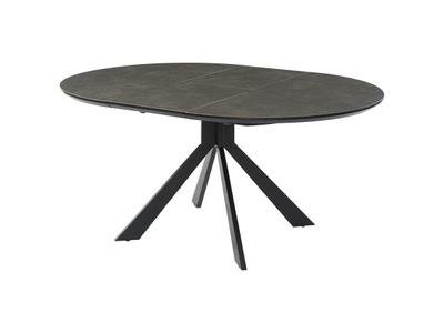 Vente-unique, Esstisch ausziehbar Keramik Metall CLARA Esstisch ausziehbar Keramik Metall CLARA, 