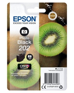 Epson, Epson 202 fotoschwarz Tintenpatrone, Epson Tintenpatrone, foto-schwarz, No.202, T02F140, (400 Seiten)