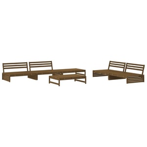 vidaXL, vidaXL 6-tlg. Garten-Lounge-Set Honigbraun Massivholz Kiefer, vidaXL 6-tlg. Garten-Lounge-Set Honigbraun Massivholz Kiefer
