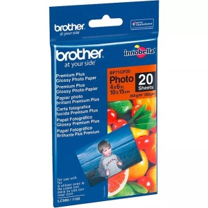 Brother, Brother BP 71 Gp20 Fotopapier 10x15 - (Weiss), Brother Fotopapier, A6, 260g, BP71GP20, (20 Blatt)