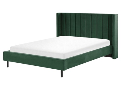 Beliani, Beliani Polsterbett Samtstoff grün 160 x 200 cm VILLETTE, 