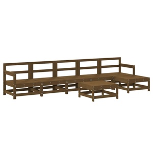 vidaXL, vidaXL 7-tlg. Garten-Lounge-Set Honigbraun Massivholz Kiefer, vidaXL 7-tlg. Garten-Lounge-Set Honigbraun Massivholz Kiefer