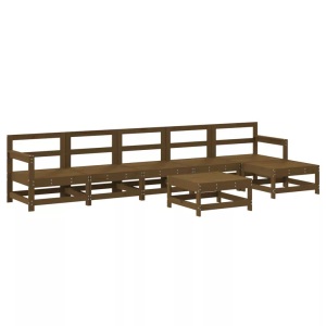 vidaXL, vidaXL 7-tlg. Garten-Lounge-Set Honigbraun Massivholz Kiefer, vidaXL 7-tlg. Garten-Lounge-Set Honigbraun Massivholz Kiefer