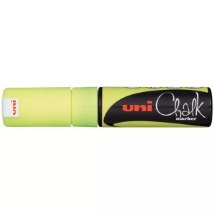 UNI, Uni Kreidemarker CHALK 8, uni-ball Chalk Marker, 8mm, gelb, PWE8KF.YELLO