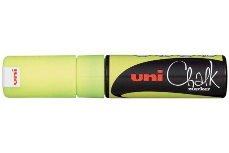 UNI, Uni Kreidemarker CHALK 8, uni-ball Chalk Marker, 8mm, gelb, PWE8KF.YELLO