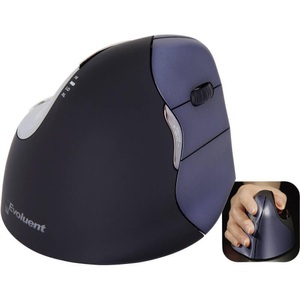Evoluent, Evoluent Vertical Mouse 4 VM4RW Ergonomische Maus Optisch Ergonomisch Schwarz, Silber, Vertical Mouse 4 Wireless RH, Maus