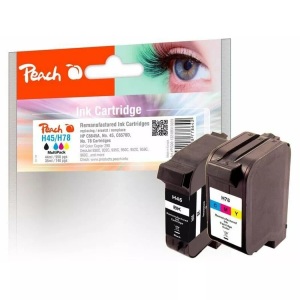 Peach, Peach Combi Pack n zu 45/78 schwarz/mehrfarbig Tintenpatrone, Peach HP 45 2 Druckköpfe (bk, col) ersetzt HP No. 45, No. 78, 51645A, C6578D für z.B. HP Color Copier 290, HP DeskJet 1220 C, HP DeskJet 1220 C/PS