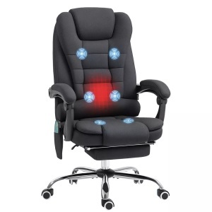 Vinsetto, Vinsetto - Bürostuhl mit Massagefunktion, Schwarz, Vinsetto - Bürostuhl mit Massagefunktion, Schwarz