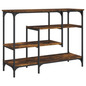 vidaXL, vidaXL Konsolentisch mit Ablagen Räuchereiche 100x35x75 cm, vidaXL Konsolentisch mit Ablagen Räuchereiche 100x35x75 cm