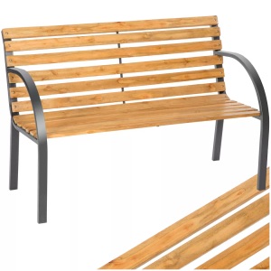 TecTake, Gartenbank Micha 2-Sitzer aus Holz 119,5x 62x83cm Gartenbank Micha 2-Sitzer aus Holz 119,5x 62x83cm