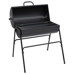 vidaXL, vidaXL Grill mit 2 Grillrosten Schwarz 80x95x90 cm Stahl, vidaXL Grill mit 2 Grillrosten Schwarz 80x95x90 cm Stahl