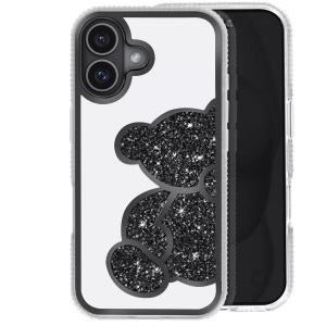 Avizar, Avizar - SparkleBear Hülle iPhone 16, Schwarz, Avizar - SparkleBear Hülle iPhone 16, Schwarz