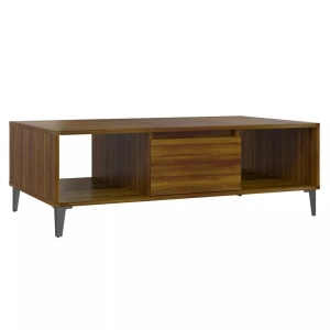 vidaXL, vidaXL Couchtisch Braun Eichen-Optik 103,5x60x35 cm Holzwerkstoff