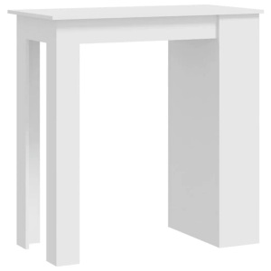 vidaXL, vidaXL Bartisch mit Ablagefläche Weiß 102x50x103,5 cm Holzwerkstoff, vidaXL Bartisch mit Ablagefläche Weiß 102x50x103,5 cm Holzwerkstoff
