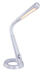 Globo, LED-Tischlampe Mitti mit USB-Anschluss silber/weiß, LED-Tischlampe Mitti mit USB-Anschluss silber/weiß