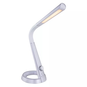 Globo, LED-Tischlampe Mitti mit USB-Anschluss silber/weiß, LED-Tischlampe Mitti mit USB-Anschluss silber/weiß