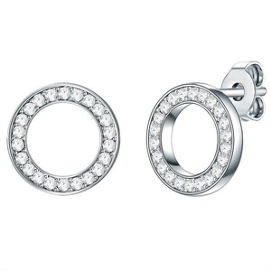 Rafaela Donata, Ohrstecker Sterling Silber Verziert Mit Kristallen Von Swarovski® Weiß Damen Silber 12cm, 