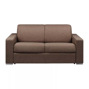 LINEA SOFA, LINEA SOFA - Schlafsofa 2Sitzer Stoff CALITO Liegefläche Matratzen, One Size, Braun