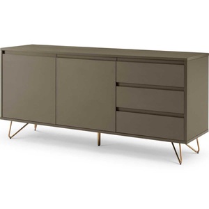 mutoni casual, Sideboard matt dunkelgrau 160x40, SalesFever Sideboard, Kommode mit Hairpin Beinen, Breite 150 cm