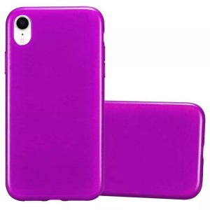 Cadorabo, Hülle für Apple iPhone XR TPU Silikon im Brushed Design, Cadorabo - Hülle für Apple iPhone XR TPU Silikon im Brushed Design, Lila