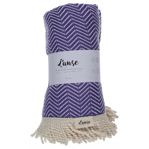 L'Anse, L'Anse - Badetuch Chevron, One Size, Violett