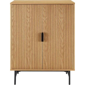 mutoni casual, Kommode Flubna natur schwarz 80, SalesFever Kommode, Eiche Echtholzfurnier