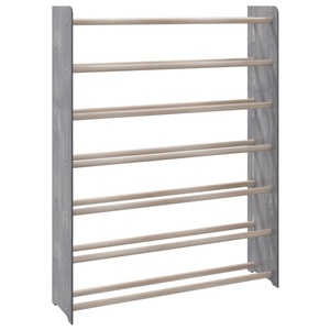 vidaXL, vidaXL Schuhregal Grau 90x24x117 cm Holzwerkstoff