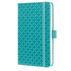 Sigel, Sigel Jolie® aqua green JN102 Notizbuch liniert Türkis Anzahl der Blätter: 174 DIN A6, Jolie NB HC, aqua green, lin., 174 S., 95mm x 150mm x 16mm, JN102