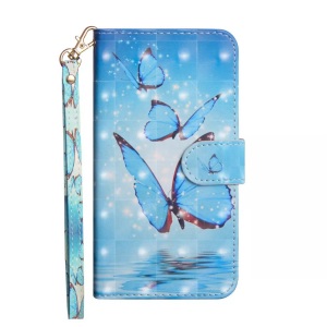 Cover-Discount, iPhone 11 Pro - Etui Ledertasche Schmetterling Glitzer Effekt, Cover-Discount - iPhone 11 Pro Etui Glitzer Effekt, Weiss
