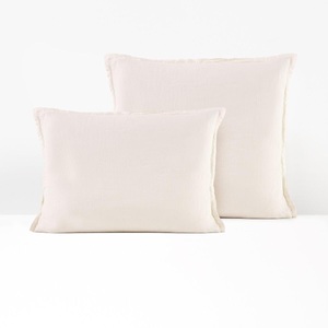 LA REDOUTE INTERIEURS, Kissen- und Nackenrollenbezug Linot aus vorgewaschenem Leinen Kissen- und Nackenrollenbezug Linot aus vorgewaschenem Leinen, La Redoute Intérieurs - Kissen- und Nackenrollenbezug Linot aus vorgewaschenem Leinen, 65X100CM, Beige