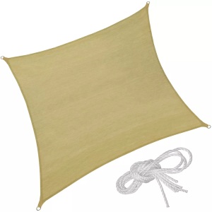 TecTake, Polyethylen Sonnensegel quadratisch Polyethylen Sonnensegel quadratisch, Tectake - Polyethylen Sonnensegel quadratisch, 360X360CM, Beige
