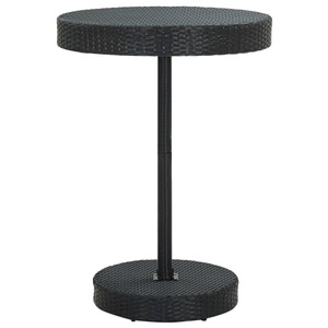 vidaXL, vidaXL Gartentisch Schwarz 75,5x106 cm Poly Rattan