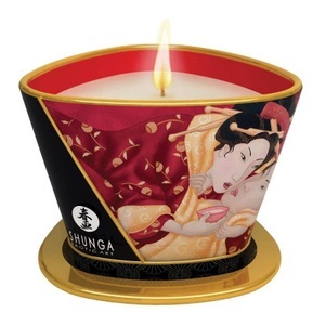 Shunga Erotic Art, Shunga Erotic Art - Massage-Kerze Exotic Fruits - 170 ml, Shunga Massage Candle , Exotische Früchte, Weiss, 170 Ml - Amorana
